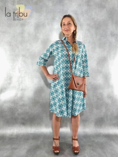 Robe Kali-Yog Fara, Tile blue, www.LaTribu.shop (1)