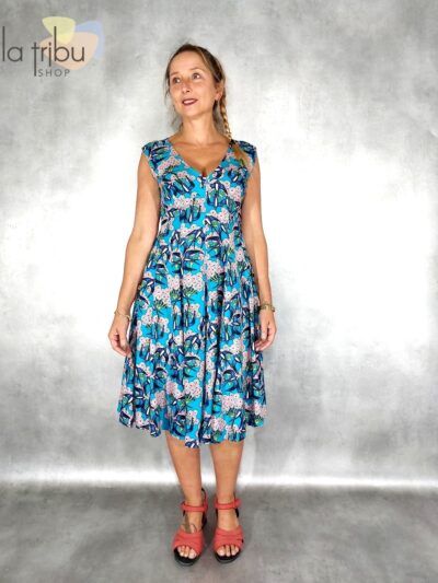 Robe Kali-Yog Guli, Blue birds, www.LaTribu.shop (1)